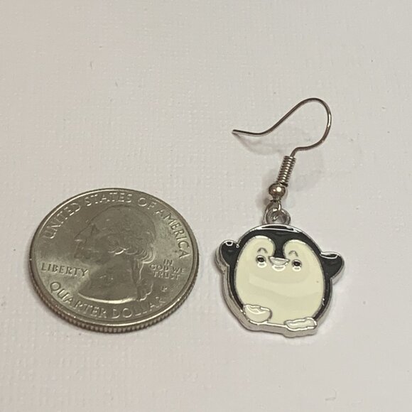 Penguin Earring, Penguin Jewelry, Christmas Earring, Gift Idea, Silly Earring - Picture 5 of 5